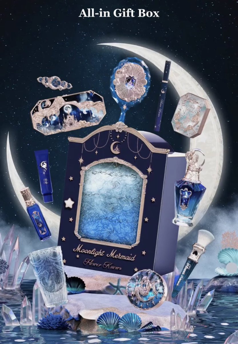 neeneenee123's tweet photo. フラワーノーズの新作　月光人魚シリーズのパケ解禁🧜‍♀️🌊✨毎度のことだけどため息出るくらい可愛いくて大優勝だよ😫4/22(土)20時からオンラインストアで予約販売スタートだからみんな待ち構えとこ

#フラワーノーズ
#新作
#月光人魚 https://t.co/QBRWEiLxdZ