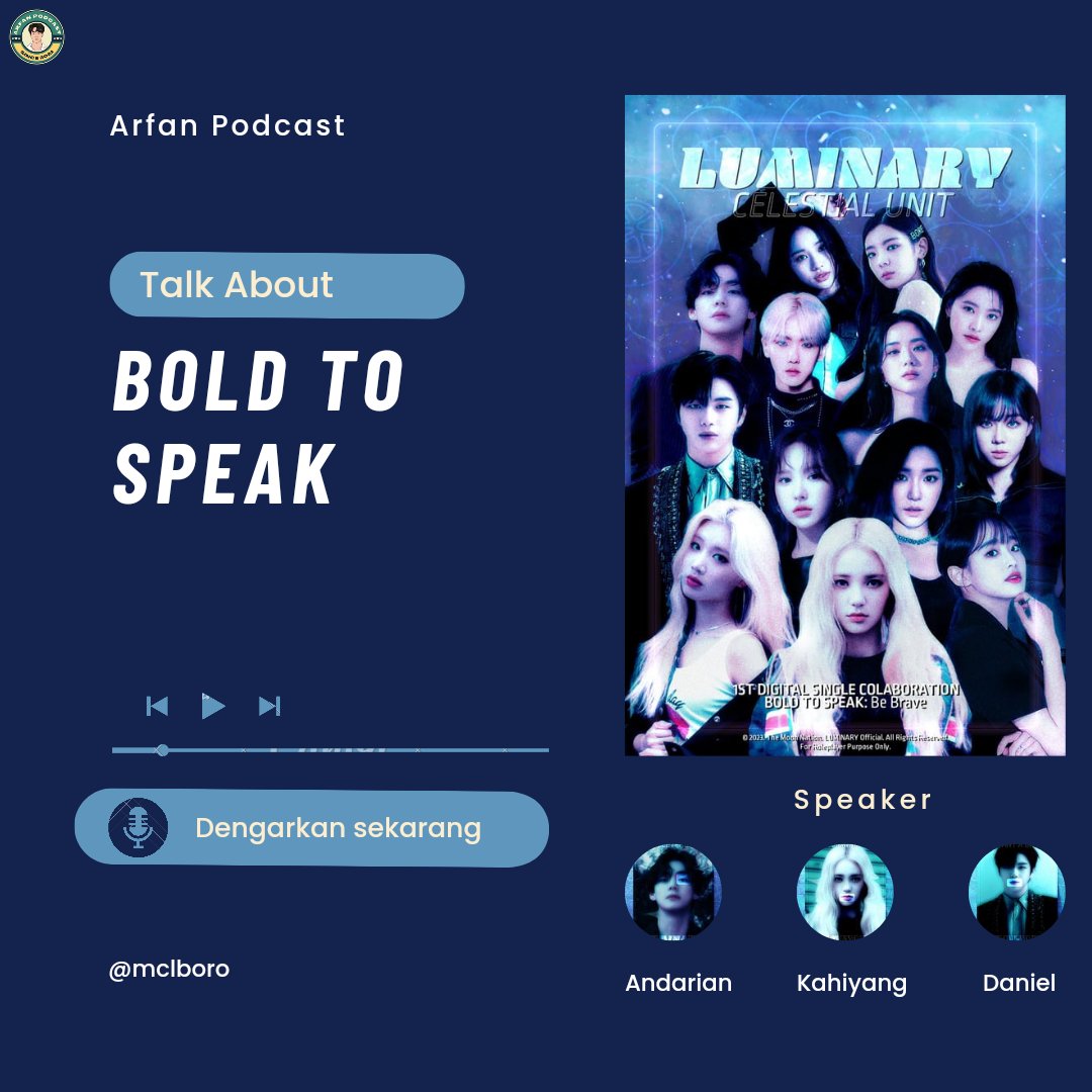 ️

TW // Cyber bullying , suicide

        ━━━━━━━━━━━━━━━━
            Podcast Talk About
                 Bold To Speak
        ━━━━━━━━━━━━━━━━

On air tonight at 8.30 PM with speaker : Andarian, Daniel &amp; Kahiyang.
Stay tune!

️