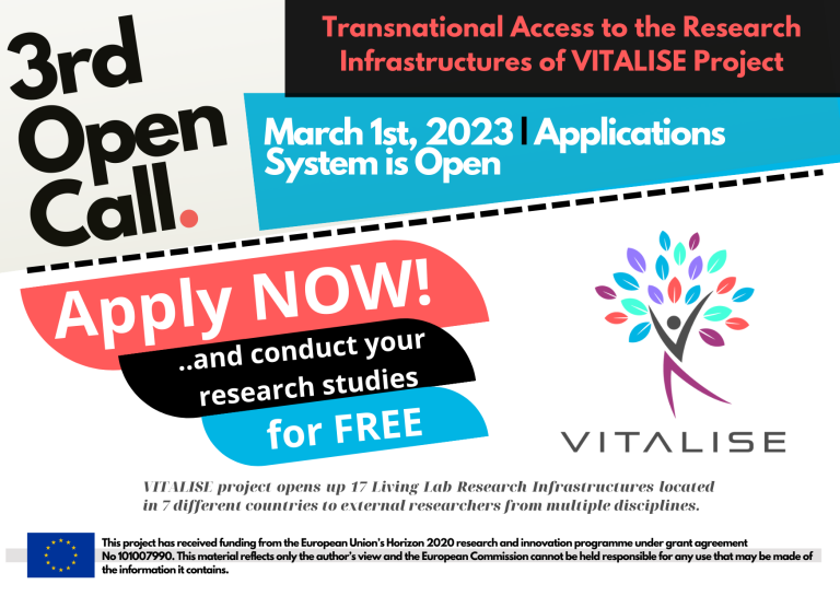 📌 #Deadline of 2nd Cut-off⏳: 3⃣0⃣th of #April 2023

📣The #3rd_Open_Call for Transnational Access to Research Infrastructures of #VITALISEproject is #ongoing‼️

👉Interested to🔻#Apply? 

📋Read carefully the #procedure by visiting 📎vitalise-project.eu/transnational-…

#LivingLabs #H2020