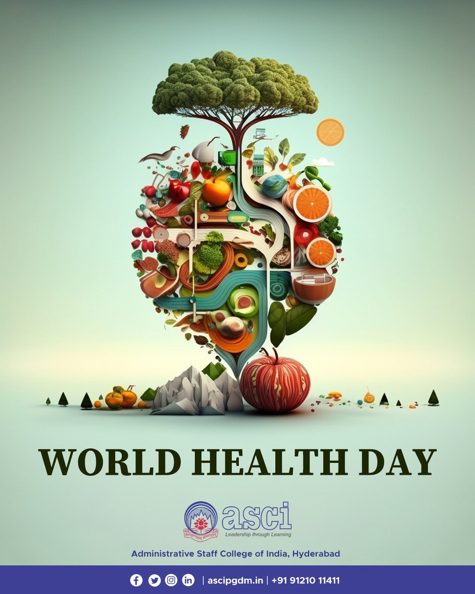 Your annual reminder that health is your first priority. On this 𝐖𝐨𝐫𝐥𝐝 𝐇𝐞𝐚𝐥𝐭𝐡 𝐃𝐚𝐲, let's take a pledge to invest in our mental, physical & social health. 🧘‍♀️💚

#ASCIPGDM #ASCI #worldhealthday #bestcollege #bschool #managementstudies #Hyderabad #india