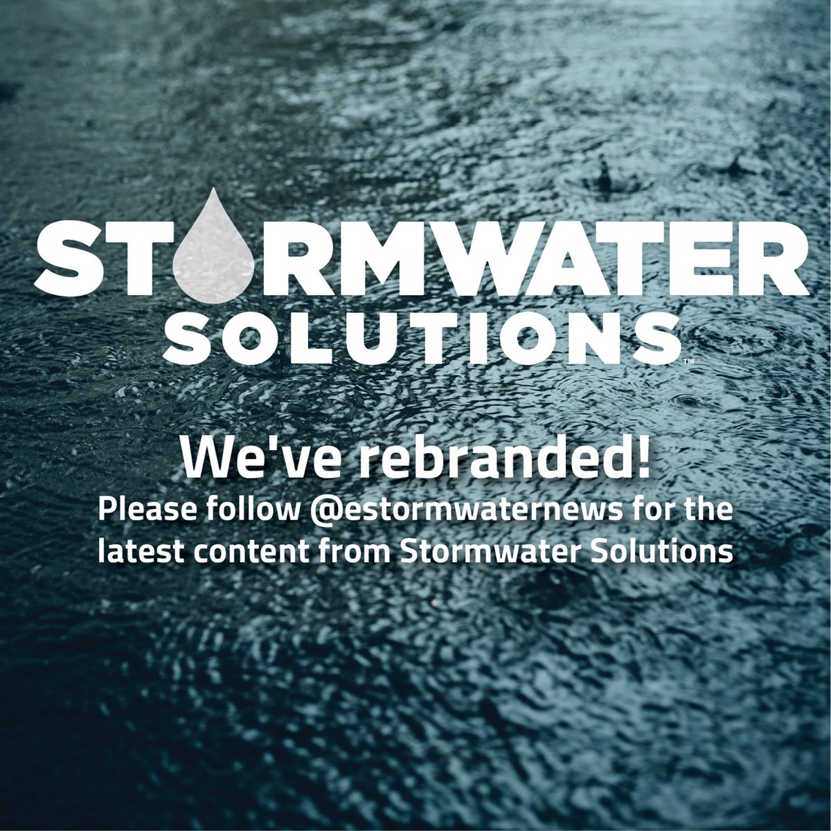 We're moving!

Since we've rebranded to #Stormwater Solutions, our Twitter account is moving to <a href="/estormwaternews/">Storm Water Solutions</a>.

Follow there for more stormwater news and insights!