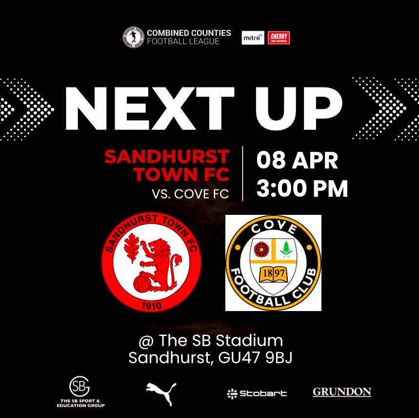 Sandhurst Town FC Owned by The SB Group on Twitter "⏩ NEXT UP… 🆚