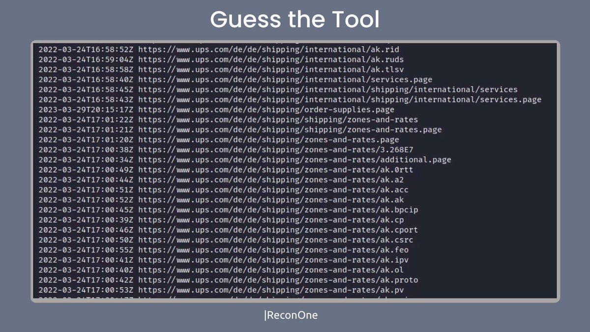 ReconOne_bk's tweet image. It&apos;s time for another round of our #BugBountyTools game! Can you guess which tool generated this output? 🎯

Drop your answer in the comments section below 👇👇

#challenge #BugBounty #recon #skills #cybersecurity #infosecTools