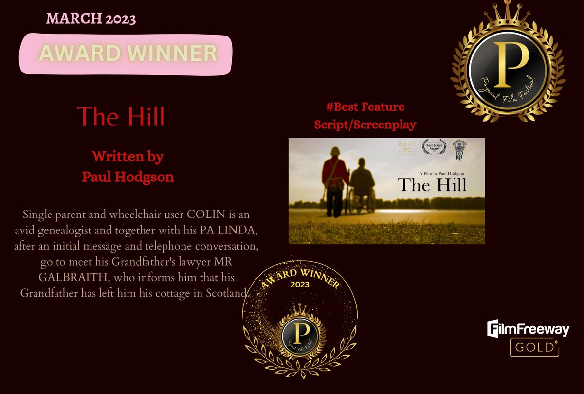 pageant_film's tweet image. The script left us speechless! Read it out on our website: 
pageantiff.com/screening-of-m…

Script Name: The Hill
Written by: Paul Hodgson
Ratings: 8

#bestfeaturescript #script