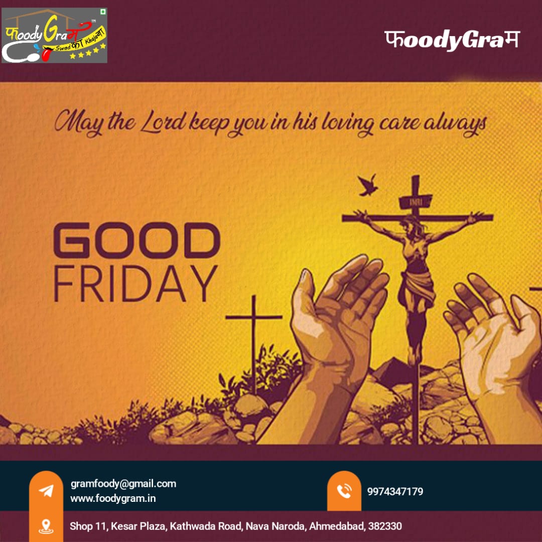 GramFoody's tweet photo. Wishing you all a blessed Good Friday. May this day inspire us to reflect on the selfless sacrifice &amp; unconditional love of Jesus Christ.  

Let's cherish his teachings of compassion, forgiveness &amp; hope.

Enjoy Unlimited Dosa on #GoodFriday #foodygram #Foodies #Food #Ahmedabad https://t.co/55EXk3EteX