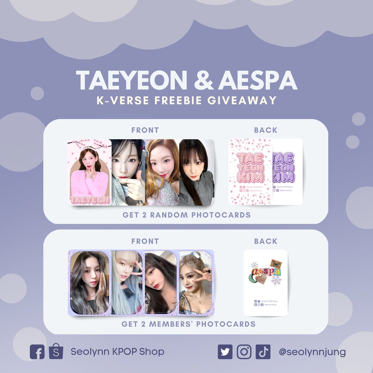 seolynnjung's tweet photo. #KversePH FREEBIE GIVEAWAY for #SONEs and #MYs

💜 RT &amp; like post
💜 Follow my account
💙 1:2 pc ratio
💙 show proof on d-day
📍location: TBA
🕐 time: 1pm onwards
❗️bookmark for updated location

#taeyeon #snsd #aespa #theboyz fan support K-verse Concert freebies araneta big dome https://t.co/otfgtpnL9L