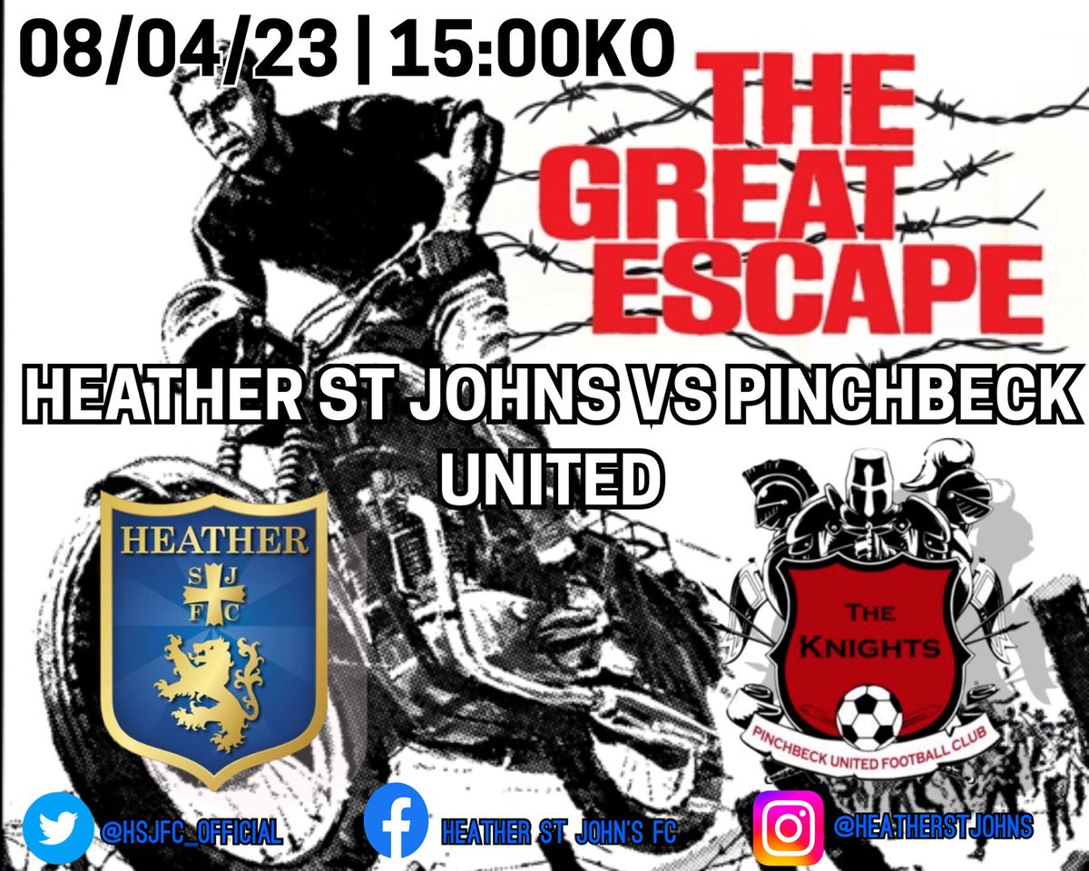 After a great win in the week the boys are now unbeaten in 3 games and are fighting hard to beat the drop. 
Come along and support them as they battle for their Premier League status 💪🏼
📍 𝗦𝘁 𝗝𝗼𝗵𝗻’𝘀 𝗽𝗮𝗿𝗸, 𝗟𝗘𝟲𝟳 𝟮𝗤𝗝
⏰ 𝟭𝟱:𝟬𝟬 𝗞𝗢
🗓️ 𝟬𝟴-𝟬𝟰-𝟮𝟯
#upthesaints