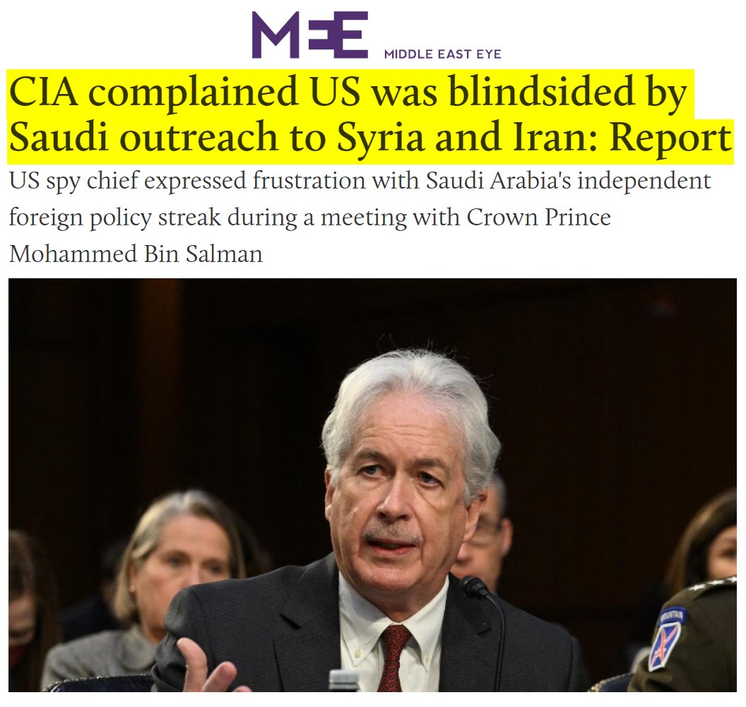 KanekoaTheGreat's tweet photo. CIA Director William Burns visited Saudi Arabia this week to express the United States' displeasure with the Crown Prince for cooperating with China and Russia to negotiate peace deals with Iran and Syria

Joe Biden's proxy war is turning our allies into adversaries. https://t.co/ZZ27jpqaZf