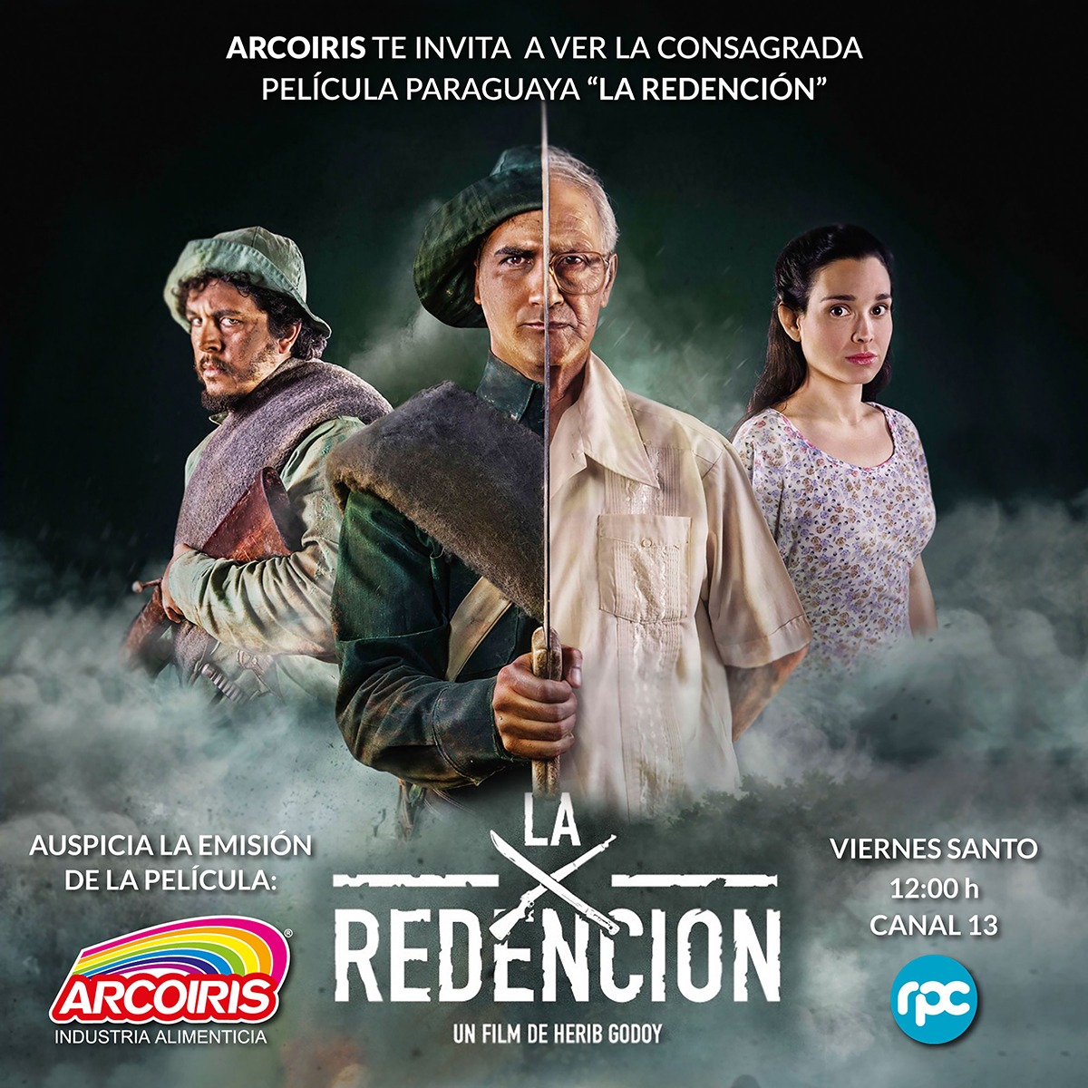 Arcoiris_Py's tweet image. Te invitamos a ver la consagrada película paraguaya 🇵🇾 @LaRedencionPy
Hoy, viernes 7 de abril a las 12:00 h, por la RPC CANAL 13 📽🎬 💯🔝
#arcoirispy #pelicula #canal13 #rpc #laredencionpy #Paraguay 🇵🇾