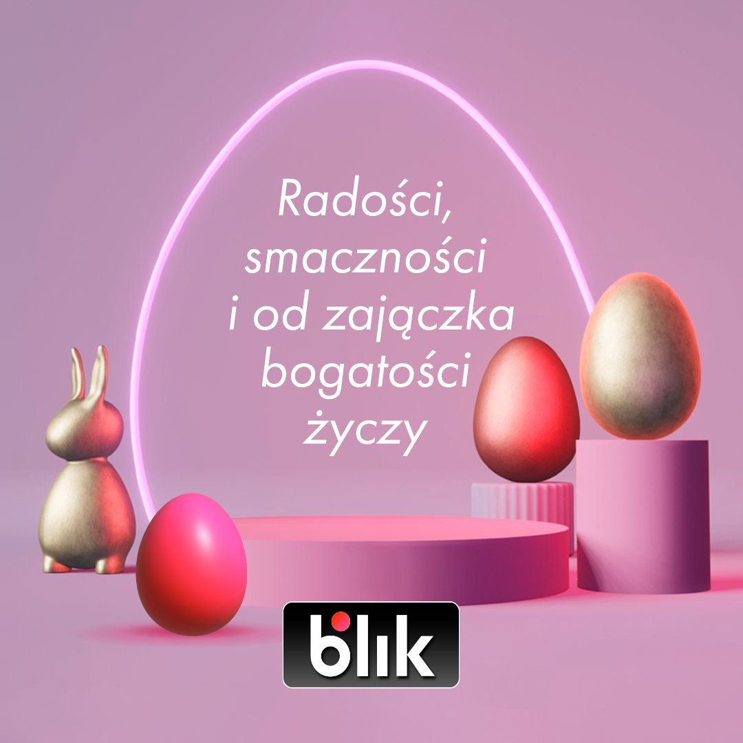 BLIKmobile's tweet photo. Wesołych Świąt Wielkanocnych od #BLIKteam! Chcielibyśmy złożyć Wam wszystkim najserdeczniejsze życzenia, wielu radosnych i ciepłych chwil spędzonych w rodzinnym gronie. Niech ten czas będzie przepełniony miłością i szczęściem! 🐰🌷🥚 https://t.co/YUEpIXHToB