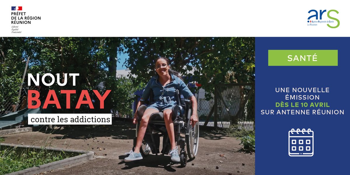 📆Votre nouveau RDV mensuel📺"NOUT BATAY contre les addictions" c’est aujourd’hui à 18h40 sur <a href="/antennereunion/">Antenne Réunion</a>

💬Découvrez le parcours plein de courage de Sabrina, atteinte d'une infirmité motrice cérébrale, causée par l’alcoolisation fœtale

➕d'infos👉bit.ly/3zzvBj8