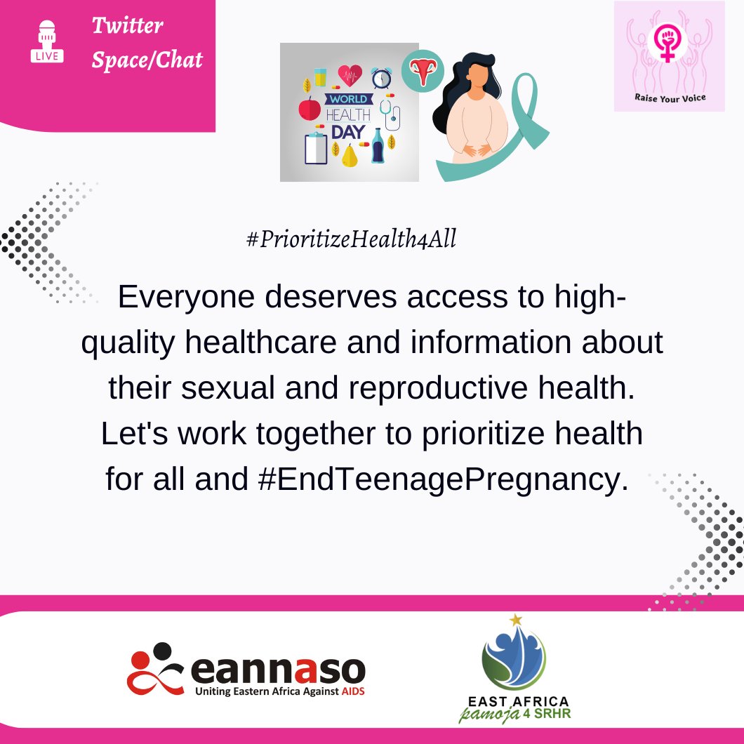 We demand high-quality healthcare and information on sexual and reproductive health for all to #EndTeenagePregnancy. #PrioritizeHealth4All #RaiseYourVoice #HealthyAdolescents