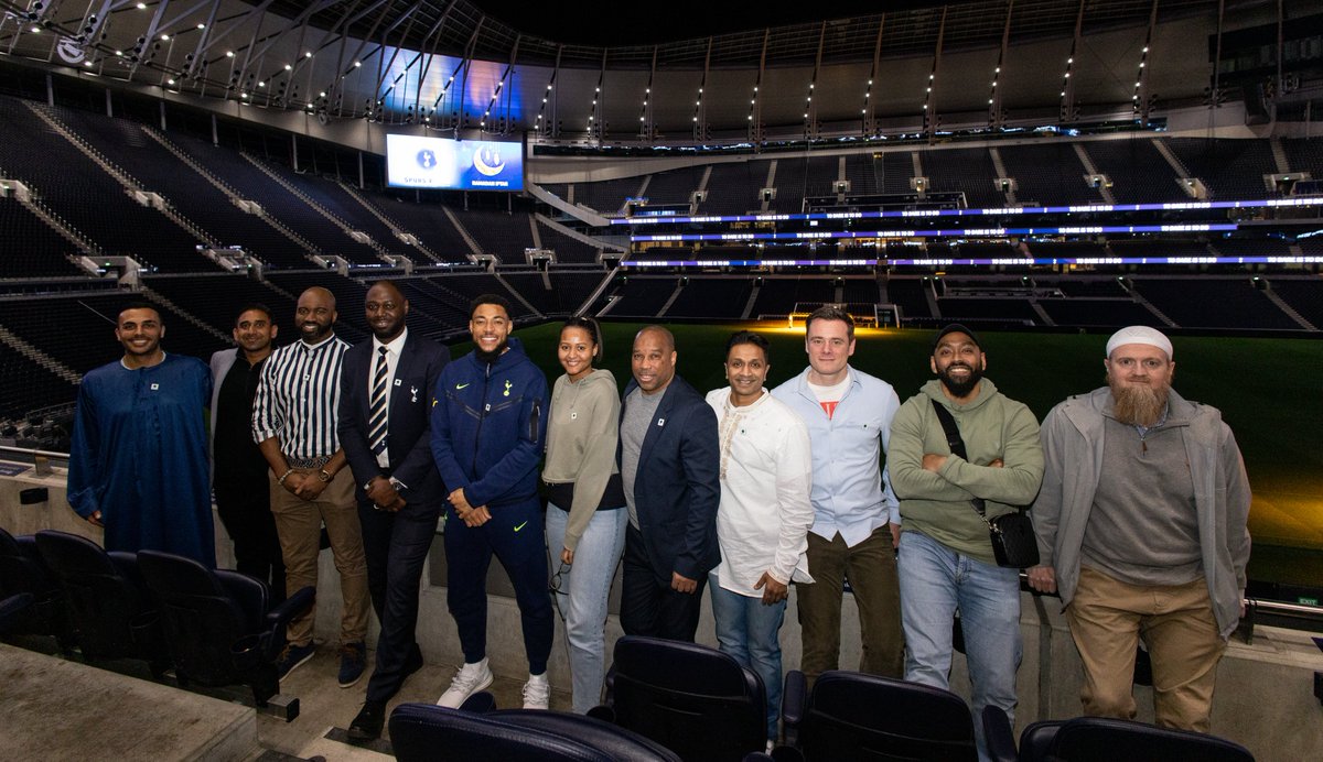 SpursOfficial's tweet photo. Last night the Club hosted its first ever Ramadan Iftar with @SpursREACH at @SpursStadium, attended by special guests @Danjuma and @LedleyKing 💙 

 #IftarAtSpurs 🌙 https://t.co/KWZUo9XRxQ