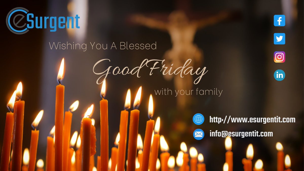 Connect with us..... #Twitter #LinkedIn #instagram #Facebook #GoodFriday2023 #esurgentit #bestvibes