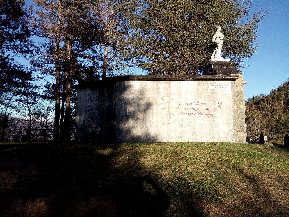 PARCO_AVETO's tweet photo. Nei gg precedenti, intervento del #ComunediNe per ridare decoro alla Cappella del Fante lì accanto, monumento che celebra un milite della #IGuerraMondiale, utile anche come riparo per i gitanti in caso maltempo improvviso 👏👏 https://t.co/i0i5mwkHa3