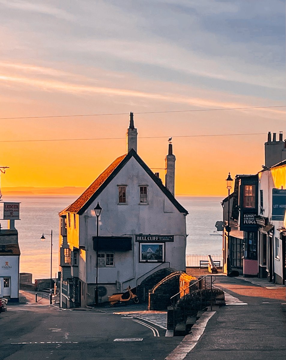 Beautiful sunrise in Lyme Regis this morning.