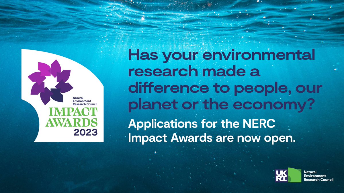 NERCscience's tweet photo. ⚠️ Just two weeks remaining to enter the NERC Impact Awards!
If you're partway through your application, don’t forget to hit submit by midday on Fri 21 April
⏩ https://t.co/VHd4LP2yO2
#NERCImpact https://t.co/nb5DIgX2v3
