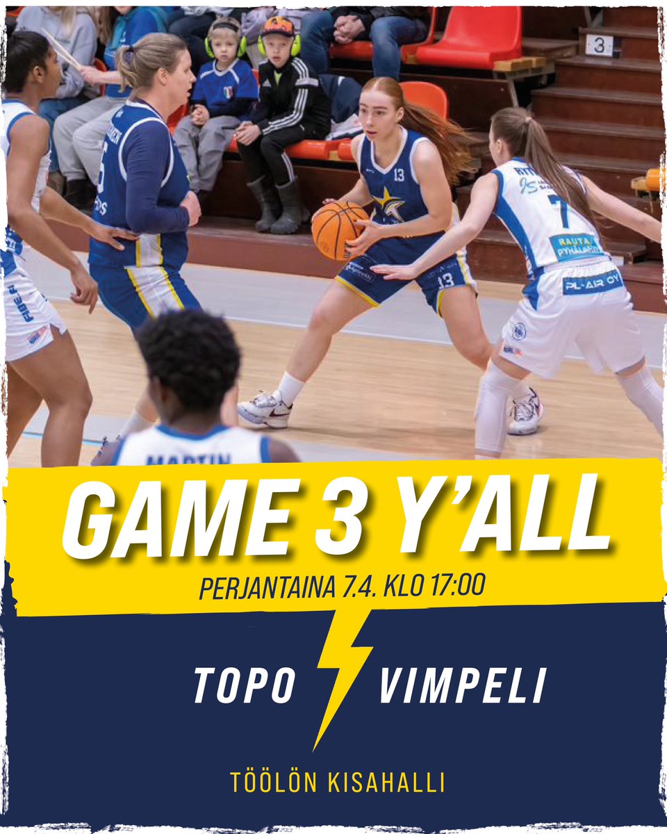 TopoBasket's tweet photo. PELIPÄIVÄ!! Pallo ilmaan Kisiksellä klo 17! #NaistenKorisliiga #topostrong #Playoffs @vimpelinveto https://t.co/vLIkXsddOB