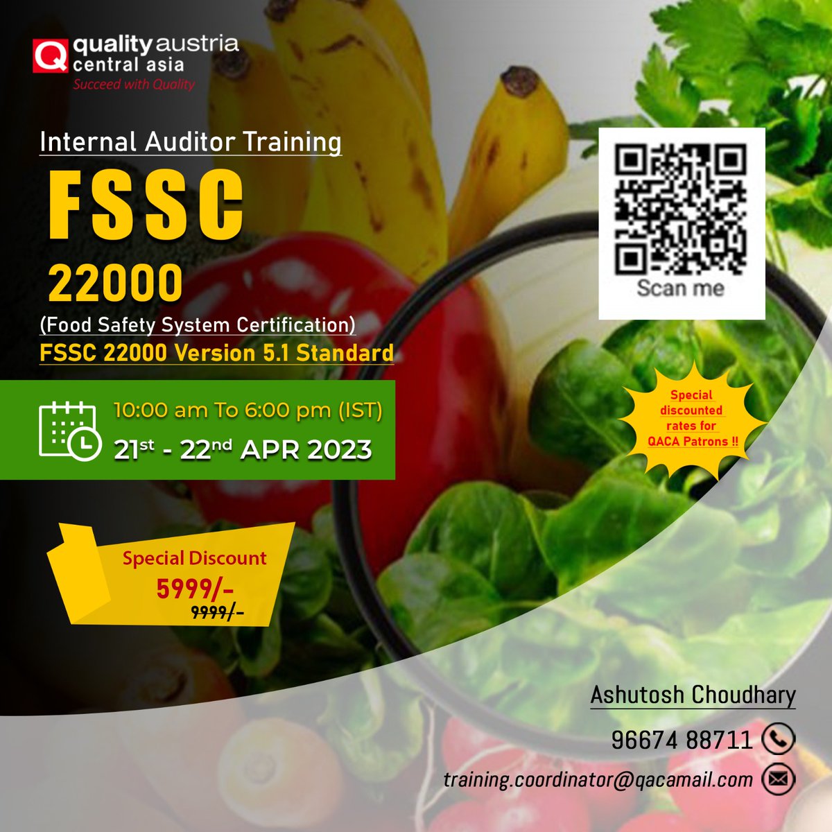 qacacompany's tweet photo. Quality Austria Central Asia Private Limited is pleased to invite🙏you to attend ⏩2 days 👉 𝗜𝗻𝘁𝗲𝗿𝗻𝗮𝗹 𝗔𝘂𝗱𝗶𝘁𝗼𝗿 𝗖𝗼𝘂𝗿𝘀𝗲 (𝗙𝗦𝗦𝗖 22000 𝗩5.1) 👈📃

📩 training.coordinator@qacamail.com
✍️ Payment Link: https://t.co/dHcmuMy4ri
.
.
.
#qaca #qacacompany #FSMS https://t.co/AdYPrJ3HqI