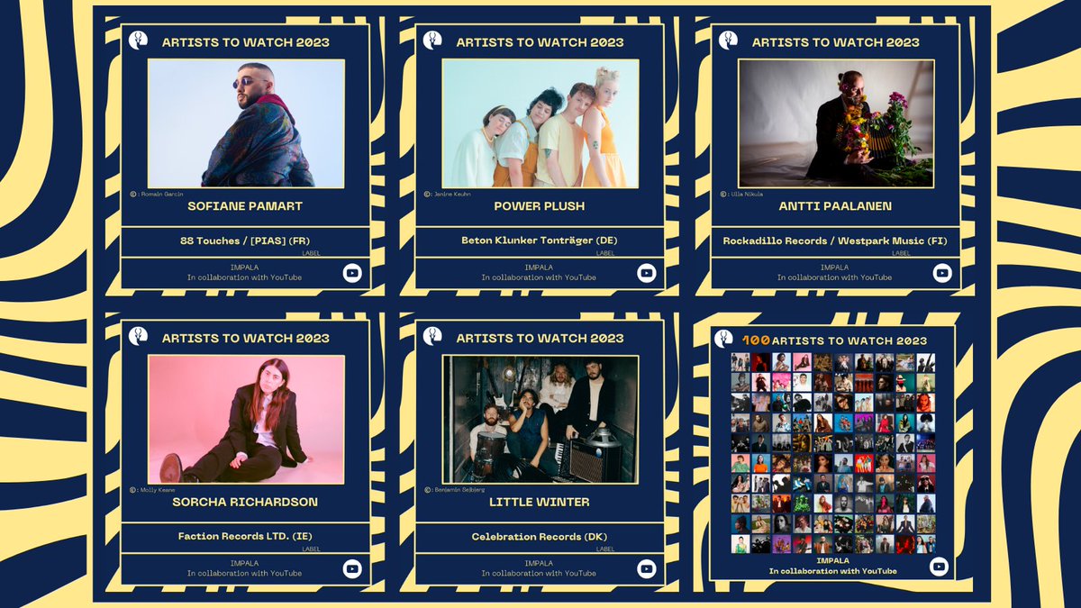 Discover these unique artists too👀
🇫🇷@SofianePamart - 88 Touches/ <a href="/piasfrance/">[PIAS] France</a>
🇩🇪<a href="/powerplushband/">Power Plush</a> - Beton Klunker Tronträger
🇫🇮<a href="/AnttiPaalanen/">Antti Paalanen</a> - Rockadillo Records/ Westpark Music
🇮🇪<a href="/SorchaRichardsn/">Sorcha Richardson</a> - <a href="/faction_records/">Faction Records</a> 
🇩🇰Little Winter - Celebration Records
👉bit.ly/3yPQXbE