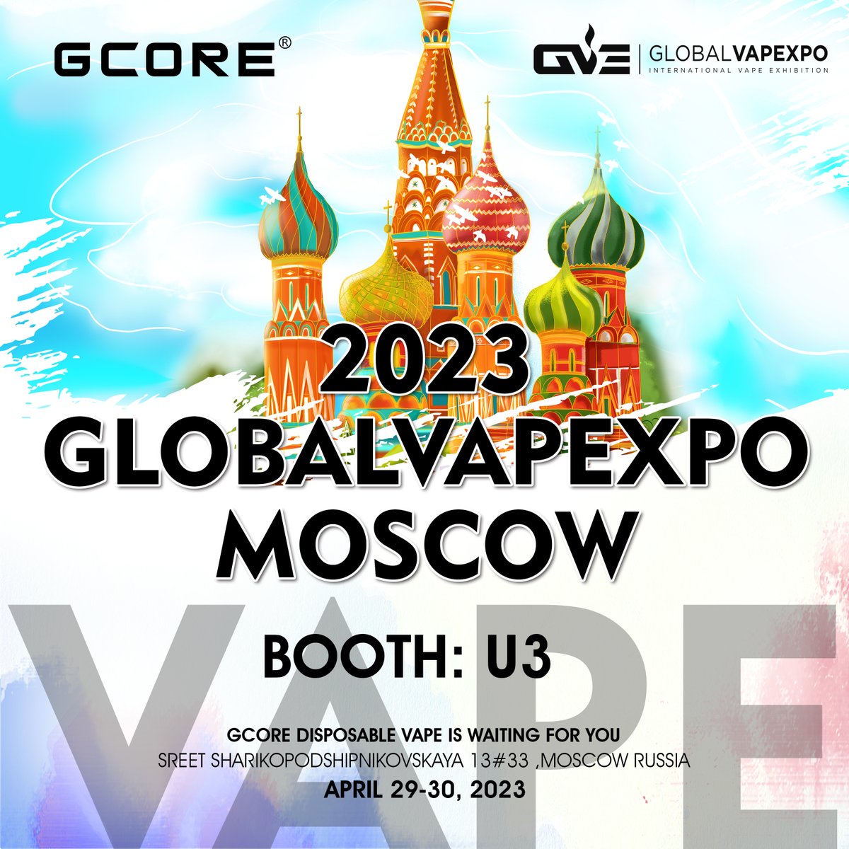 👏Hi! We're excited to announce that we'll be attending the Global Vapexpo in Moscow, Russia!🎉 We will showcase our latest products.Welcome to try our products on site.
👋
We look forward to seeing you in Moscow!
Check more👏
gcorevape.com