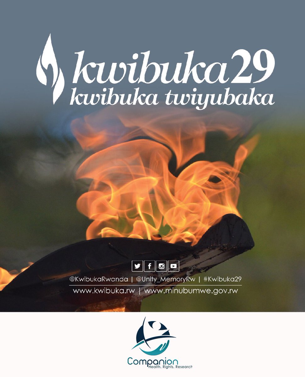 Companion Rwanda (@companionrwanda) on Twitter photo Today at <a href="/CompanionRwanda/">Companion Rwanda</a> , we joins #Rwanda and the world in 29th commemoration of Genocide Against the Tutsi in 1994.
Resilient of people of Rwanda serve us to continue stand firm and ensure better life .
Remember, Unite, Renew.
#Kwibuka29 Today at <a href="/CompanionRwanda/">Companion Rwanda</a> , we joins #Rwanda and the world in 29th commemoration of Genocide Against the Tutsi in 1994.
Resilient of people of Rwanda serve us to continue stand firm and ensure better life .
Remember, Unite, Renew.
#Kwibuka29