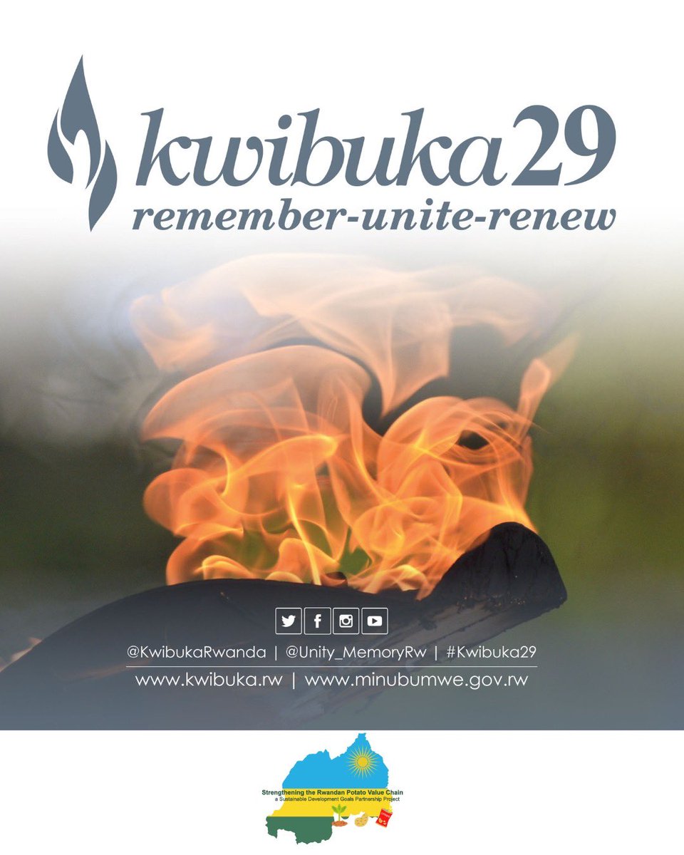 The SDGP Potato Project stands in solidarity with Rwandans and the world in remembering the victims and comforting the survivors of the 1994 Genocide against the Tutsi.
Remember, unite, renew. #Kwibuka29