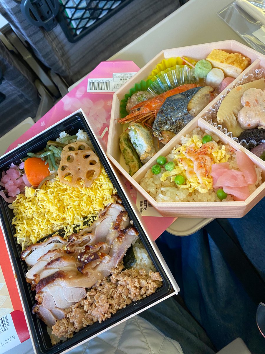 7NATADE's tweet image. 秋田のばあばとじいじに会いに☺️
駅弁最高だった🌸