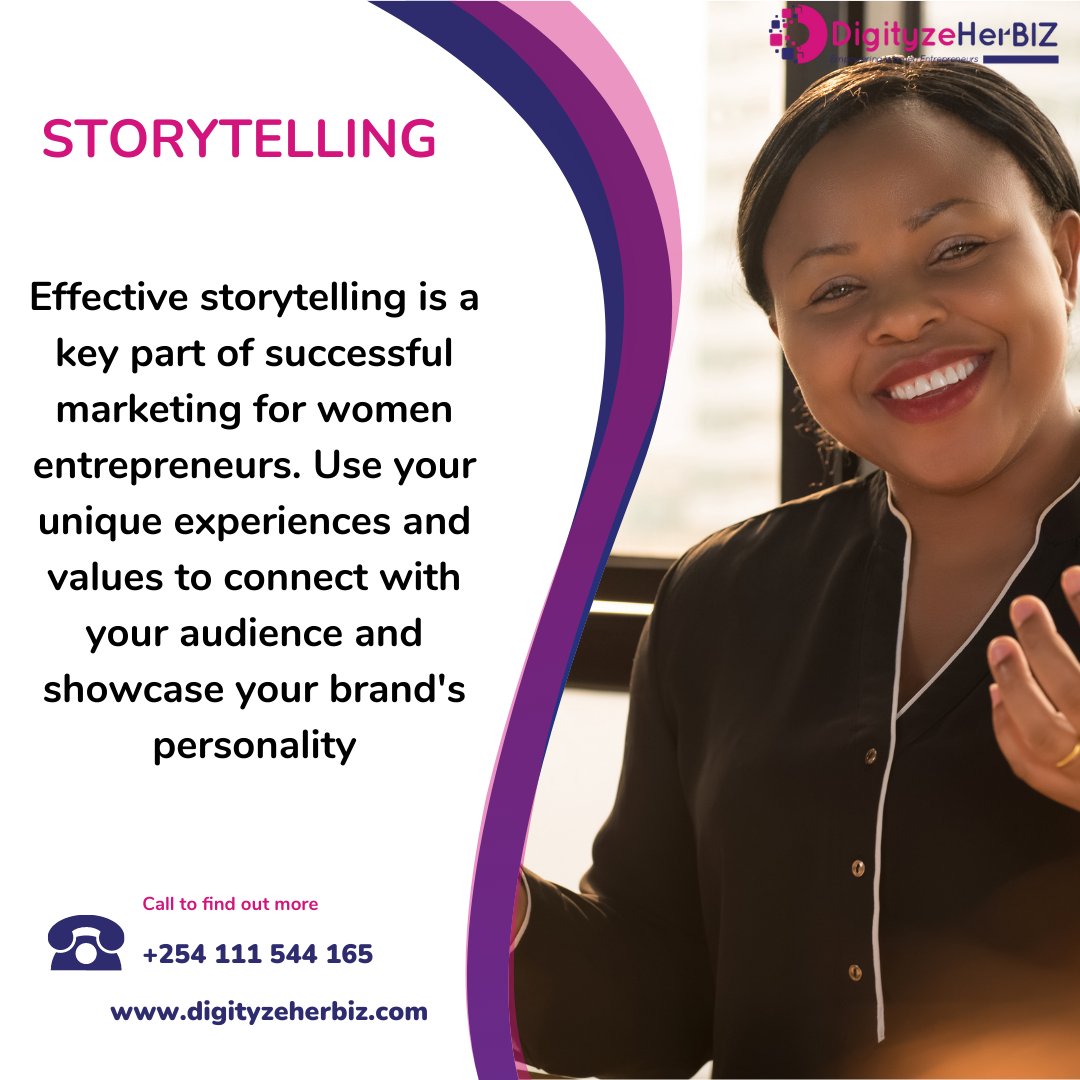 Use your unique experiences and values to connect with your audience and showcase your brand's personality through compelling #storytelling.

#storytellingmarketing #storytellingforbusiness #womanentrepreneurship  #DigityzeHerBiz