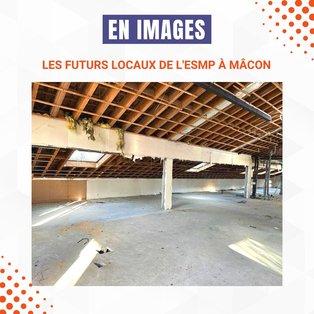 ESMP_Ecole's tweet photo. 🆕 On commençait à se sentir à l'étroit dans nos bâtiments actuels. Il est temps de passer à la nouvelle étape ! 🆙 Nos étudiants de 2023-2024 feront leur rentrée dans des locaux flambant neufs à Mâcon Nord, nous offrant plus d'espace et un meilleur environnement d'apprentissage. https://t.co/9aiYJZUzzE
