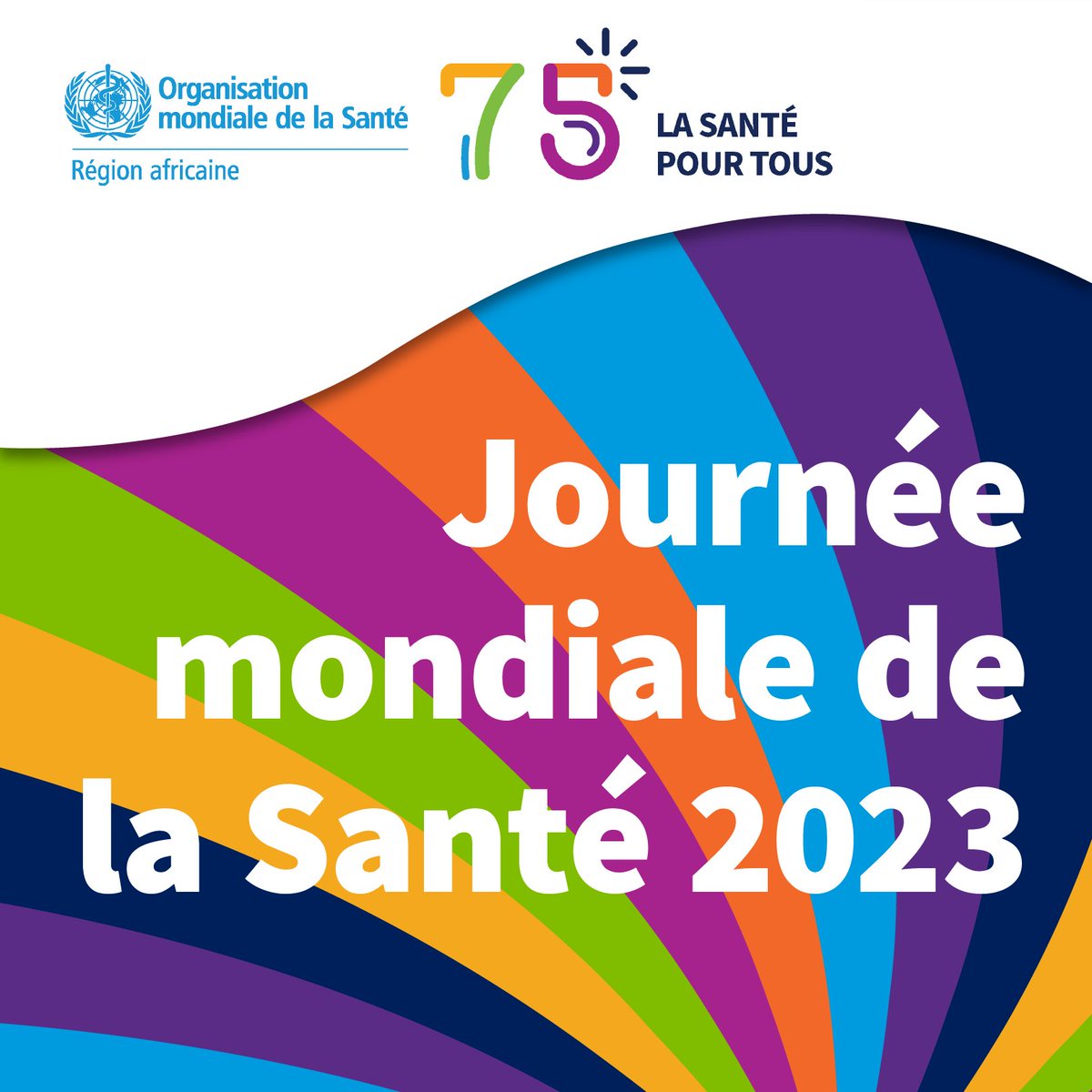 OMS_Afrique's tweet photo. L'OMS célèbre son 75ème anniversaire !

C'est l'occasion de revenir sur les succès de santé publique en #Afrique au cours des 7 dernières décennies.

Un moment décisif pour redoubler d'efforts afin de relever les défis actuels et futurs en matière de santé.

#SantéPourTous #WHO75 https://t.co/acjWOcNHXk