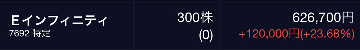 Plan_17_3's tweet photo. 少し本業落ち着いたので、リハビリも兼ねて今年初の買付け！
朝イチ寄りてアース🌎現物を少しだけ✨
まさかのS高！😳
ええ、そうです！100%運ですw
3枚だから被弾しても軽傷だろうし、久しぶりに来週の相場を楽しんでみます☺️
 
 #株式投資 https://t.co/lklzD2Y9E8