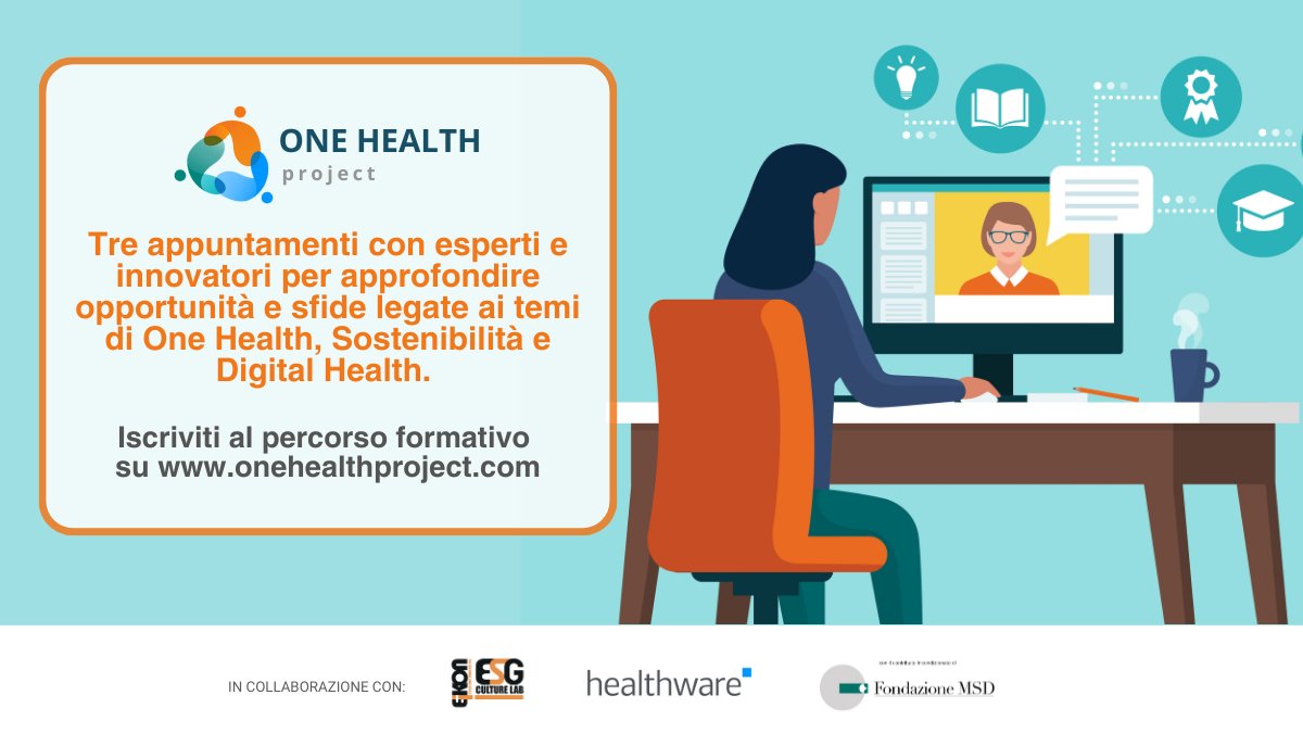 EikonSC's tweet photo. 🌎La #salute di esseri umani, animali, piante e ambiente sono legate e dipendono da ognuno di noi!
👫🐄🌳Partecipa al programma #OneHealthProject: iscriviti ai tre #webinar gratuiti con gli esperti italiani di #OneHealth.
📌Scopri di più 👉https://t.co/aF3IsC6Yy3
@msdsalute https://t.co/ot06bpzm2d