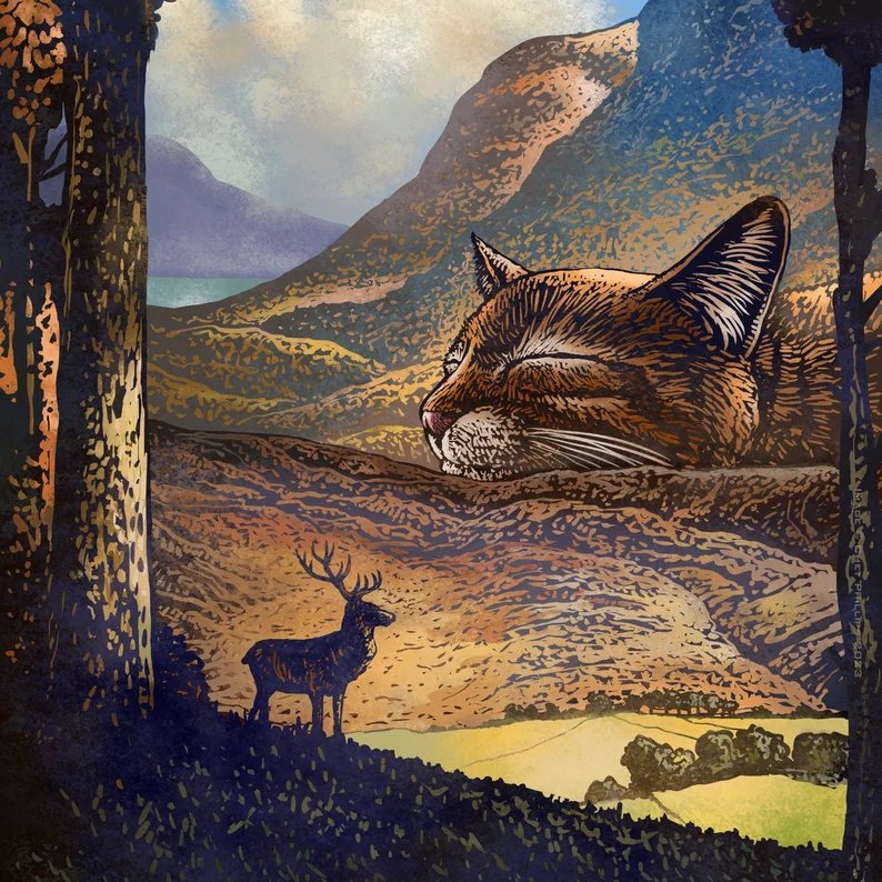 Chet Phillips
#SURREALISM #NatureGuardian #Fantastico #cats #Giant #fantasyart