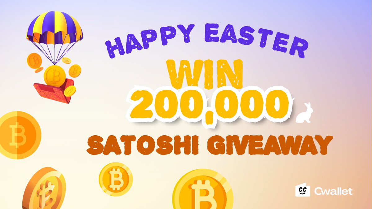 💸Happy Easter! Win 200000 #Satoshi💸 

🎁Join Campaign: s.giveaway.com/11i2b5x
<a href="/Giveaway_HQ/">Giveaway.com</a> rewards bzGR2A94jME

#Giveaway #Cwallet #Easter