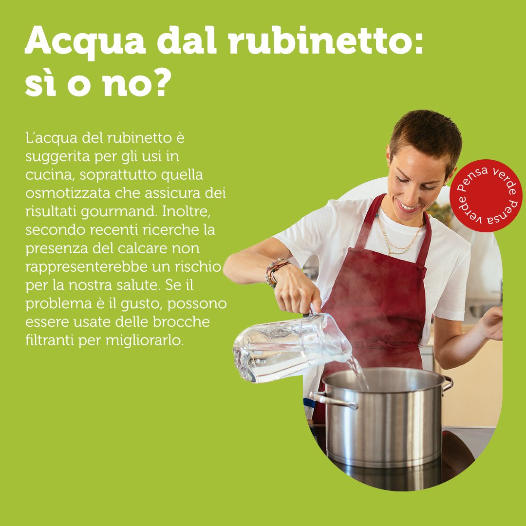 damicoitalia's tweet photo. Parlare dell’acqua e di come vada usata virtuosamente in cucina è uno degli argomenti di cui si dovrebbe sempre discutere. Questo mese, la rubrica #PensaVerde è dedicata proprio alla risorsa più preziosa che abbiamo.
Buona lettura. 💚 

#DAmico #VerdeDAmico #TiPuoiFidare https://t.co/llDZCZ6tro