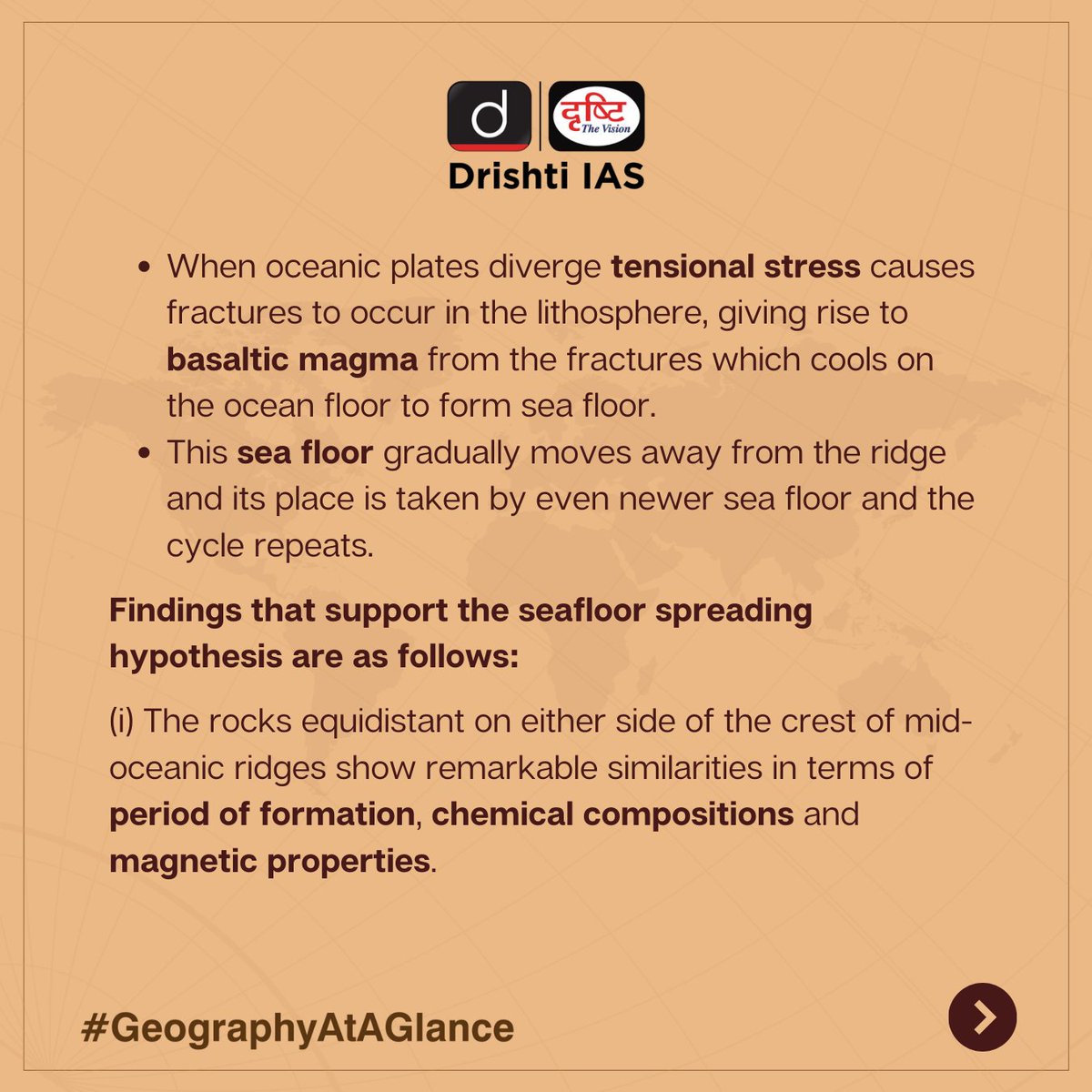 drishtiiaseng's tweet photo. #GeographyAtAGlance is all about exploring the earth and the human societies spread across it. Learn to look beyond horizons with this engaging subject!
#DrishtiGuideToGS #Geography #Environment #Lands #Plains #Earth #Maps #SeaFloor #OceanRidges #DrishtiIAS #DrishtiIASEnglish https://t.co/NVvzbcdRs0