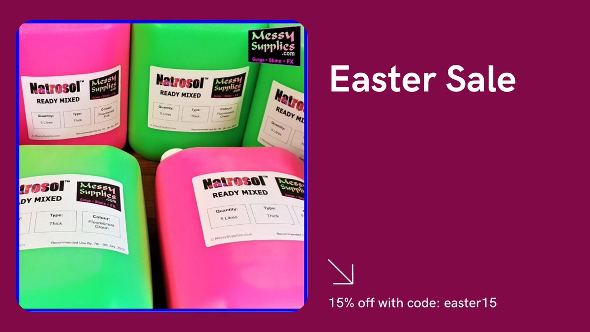 15% off at MessySupplies.com

Use code: easter15