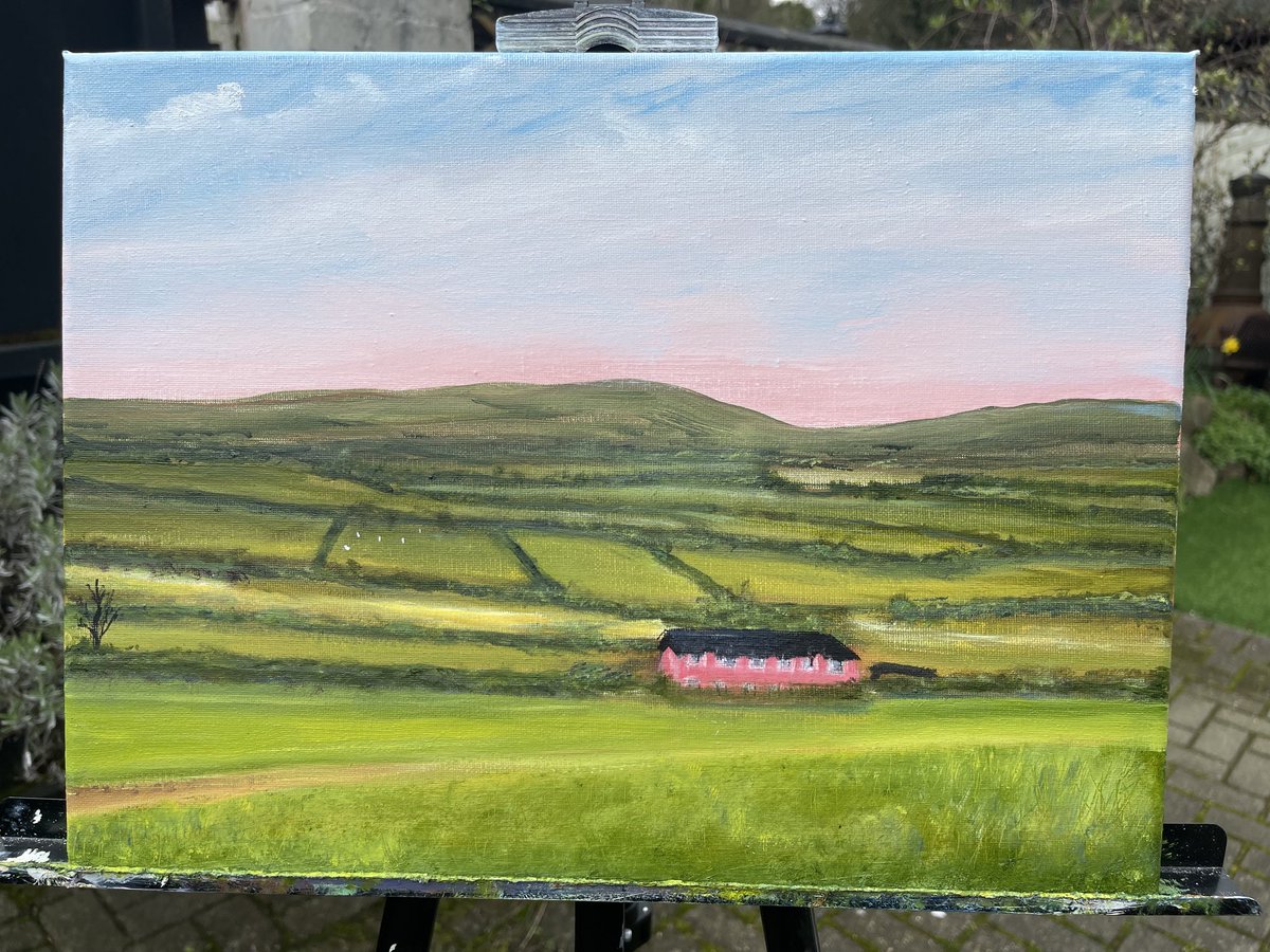 Jamiepaintings's tweet photo. My commission completed at last hope you like it 🕺👩‍🎨off to framers next week #artistontwitter #paintings #oilpaintings #artforsale #landscapepainting https://t.co/nr8YrrYALZ