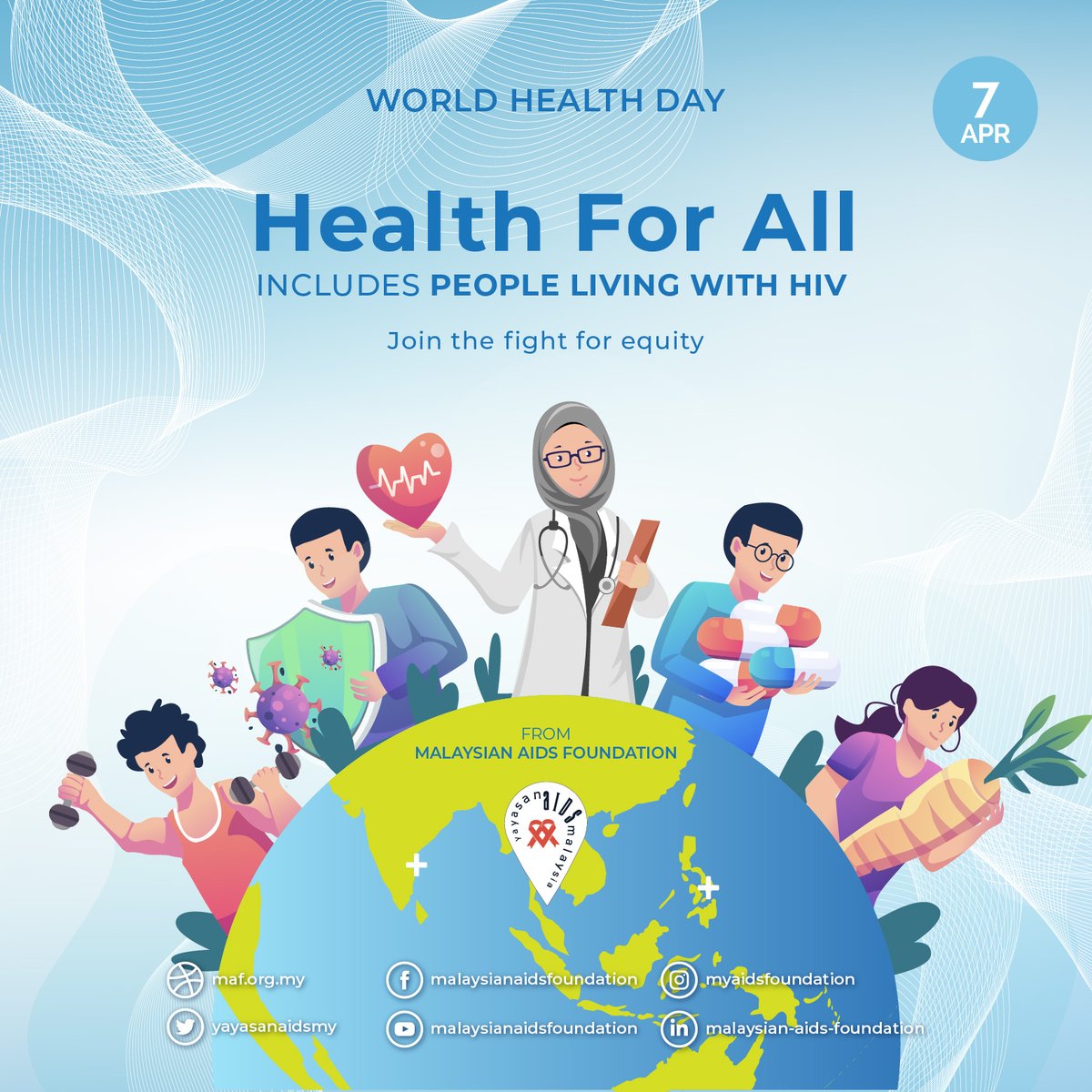 On this World Health Day, we are reminded of the importance of ensuring every individual has access to the healthcare they need, including those living with HIV.  

We must recognise that access to HIV treatment is not just a matter of health but human rights.  
#WorldHealthDay