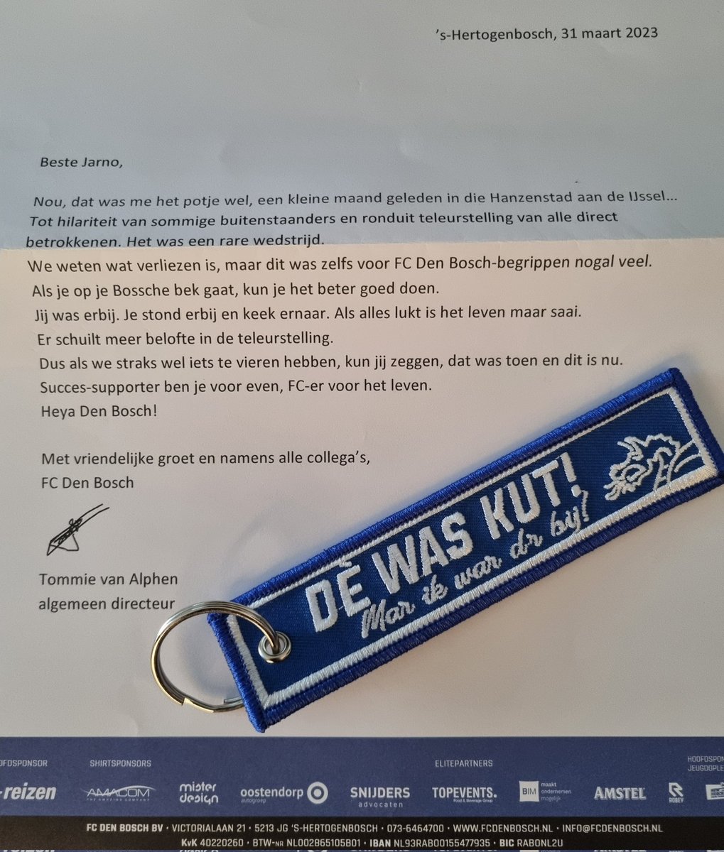 jbambacht073's tweet photo. Gelukkig zit het met de zelfspot bij @mijnfcdenbosch wel goed! Mooie ludieke (re)actie! #pecdbo https://t.co/bYcvFm9YZy