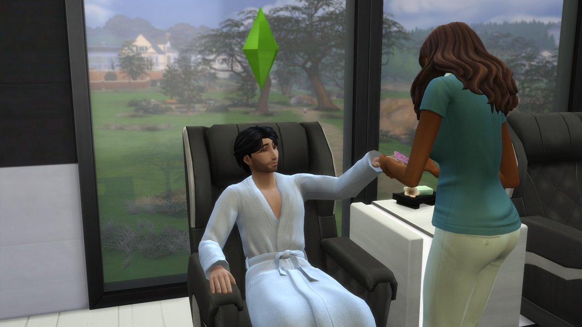 EveeSims's tweet photo. Zeus: Okay! Let us start with mani's and pedi's! Your nails could need it...
Artemis: 😑 https://t.co/eHLqXRJjVW