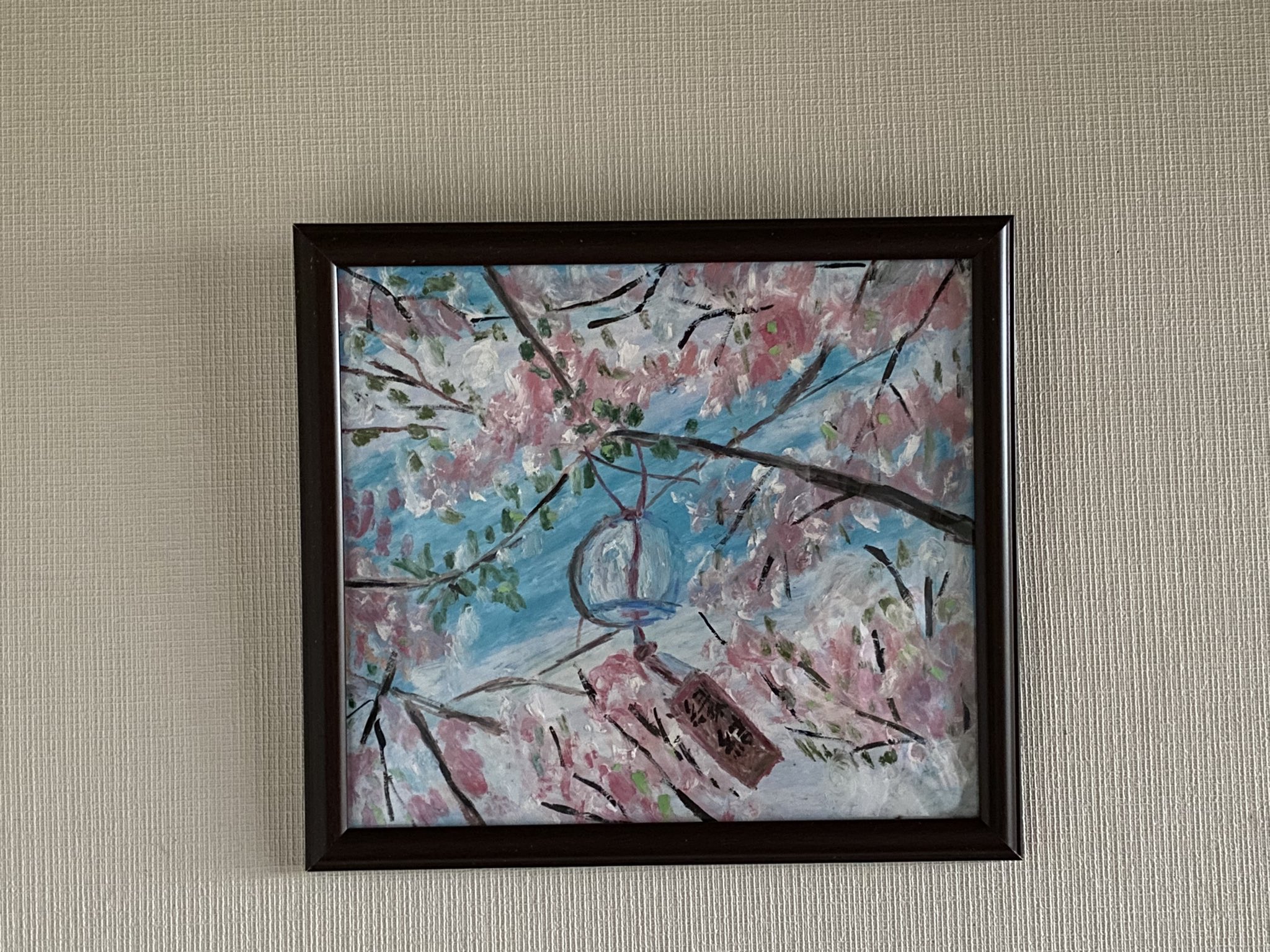 絵画。壁掛け絵原画手描き【花が咲き乱れる岸辺にいる美しい人魚姫】-