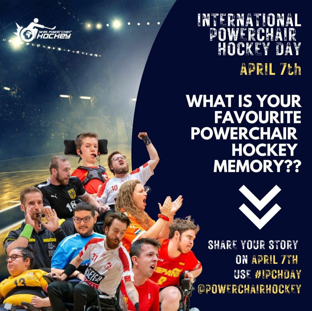 FEDEDDF's tweet photo. Este viernes 7 de abril celebramos el Día Internacional del Hockey en Silla de Ruedas Eléctrica 

El objetivo es celebrar, educar y hablar sobre este deporte para promover su actividad

Información 👇 
https://t.co/j6fyp1ht7N
🏑🏑🏑
#hockey #powericehockey #ipchday https://t.co/t6ksCGAKNd