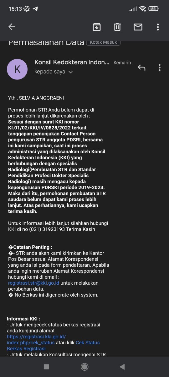 selviaang's tweet photo. @irasjafii Saya peserta didik yang terdampak belum mendapatkan STR hingga saat ini. Mohon bantuan pk presiden dan bapak mentrik kesehatan untuk menyelesaikan masalah ini. @jokowi @budiGSadikin
(tempel buktinya) https://t.co/AMRCKiANK1