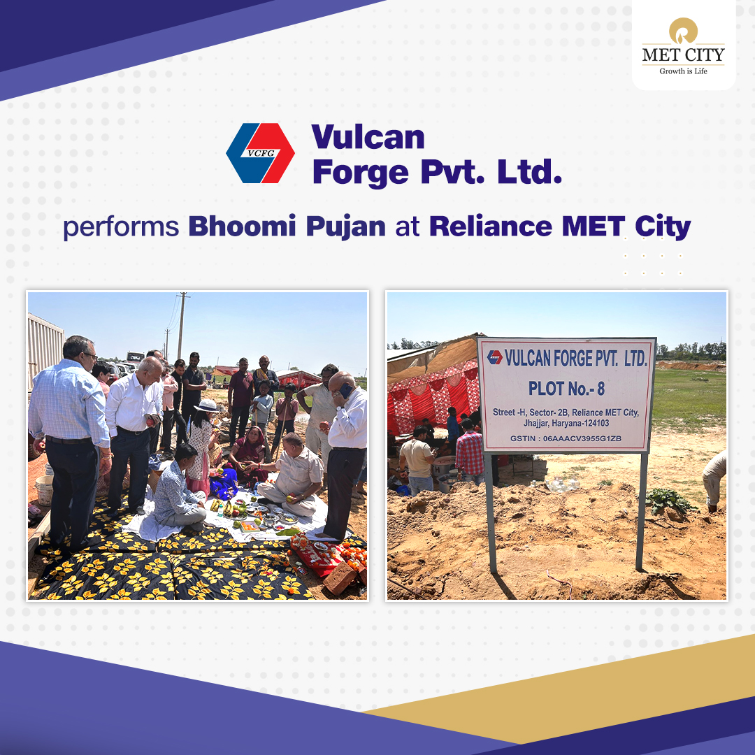 reliancemetcity's tweet photo. Vulcan Forge Pvt. Ltd. recently performed the #BhoomiPujan ceremony for their new manufacturing unit in #RelianceMETCity. The facility will specialise in producing cold-forged fasteners and wire rods.

Visit: https://t.co/DezZmuimy0

@makeinindia

 #VulcanForge https://t.co/jMxxQ8cbvN