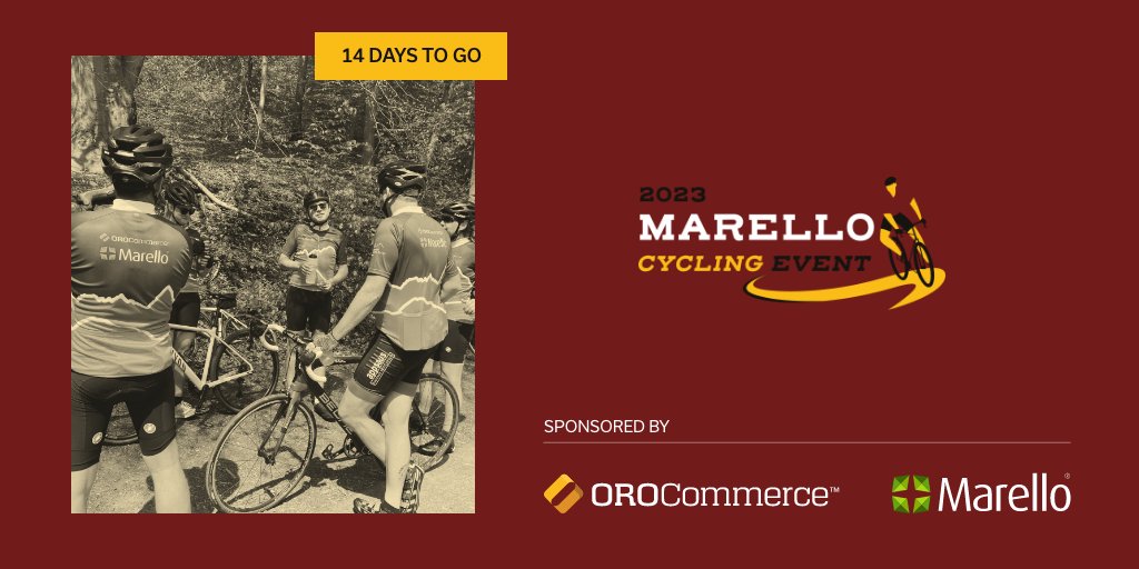 14 days to go!

Join the Marello Cycling Tour if you want to be part of an incredible day of cycling and e-commerce knowledge sharing that will leave you feeling inspired and energized.

bit.ly/MCE-23

#MCE23 #Commerce #Event