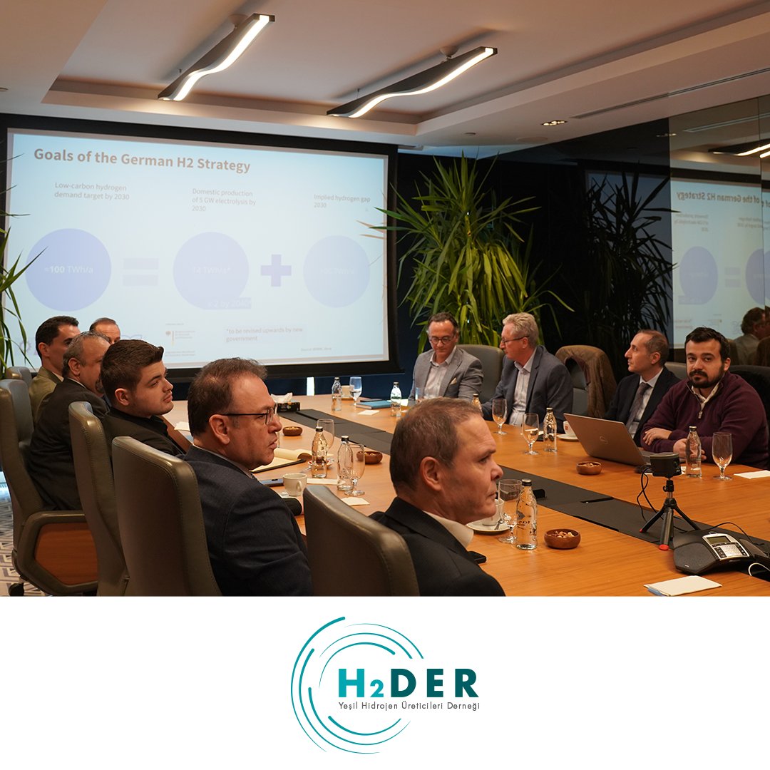 h2derofficial's tweet photo. Almanya’nın yenilenen hidrojen stratejisini, ilgili projeleri ve fon kullanımlarını aktaran AHK departman yöneticisi Pauline Seyfert’e bir kez daha teşekkür ederiz.

#H2DER #YeşilHidrojen #YeşilHidrojenGelecektir #YeşilHidrojenÜreticileriDerneği https://t.co/08sbM7SJFf