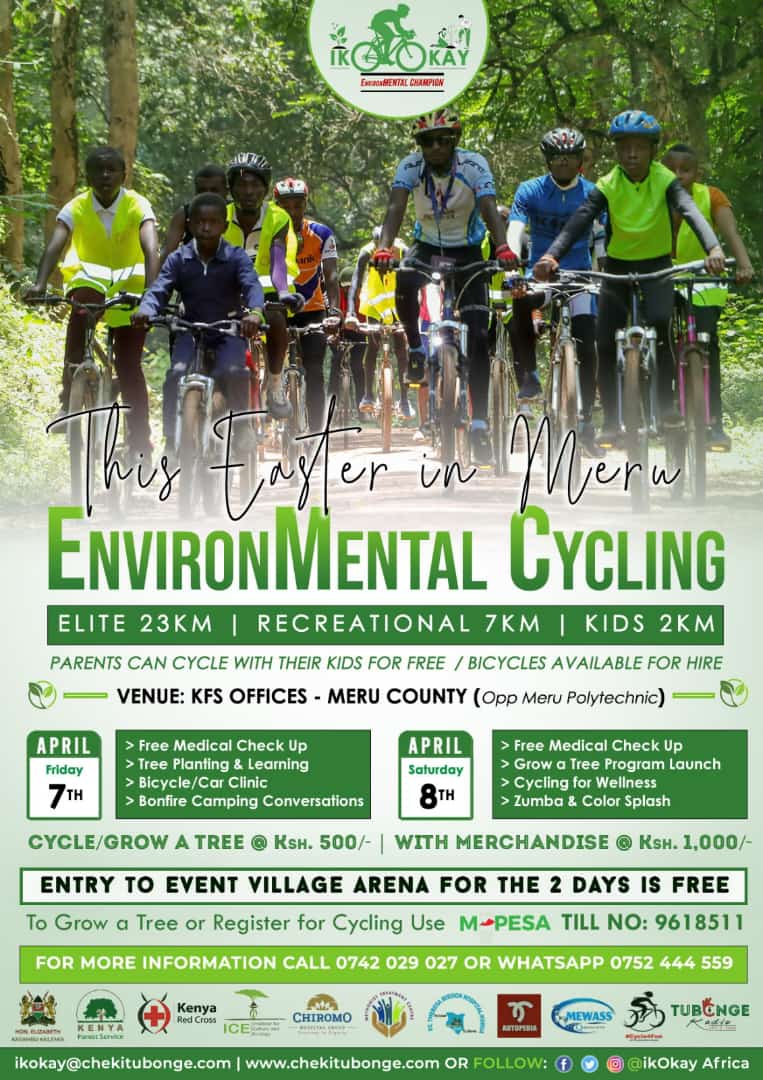 KeMUNSAofficial's tweet photo. KeMU students together with KeMUNSA members joined others at Meru forest for the ikOkayAfrica event-EnvironMental Cycling
#ChekiTubonge #JazaMiti #EasterWeekend
@Meru_county https://t.co/yzh04viBQ8