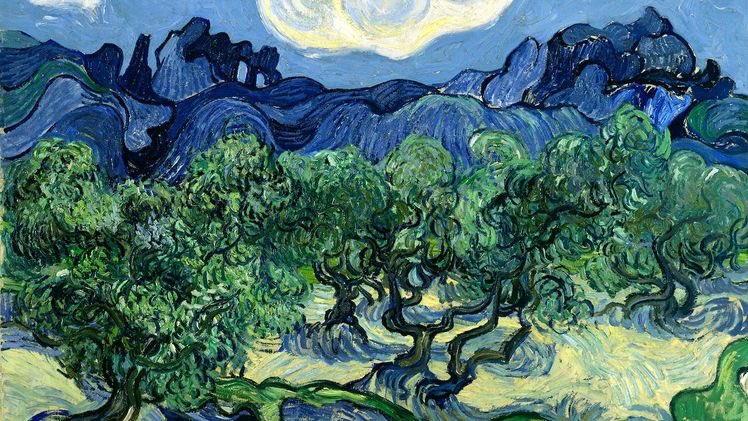 shades of green in Vincent van Gogh’s paintings